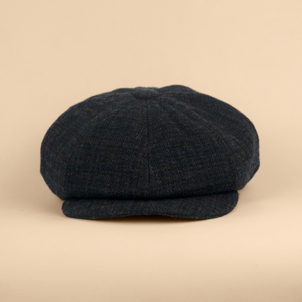 Newsboy Black Grey Wool